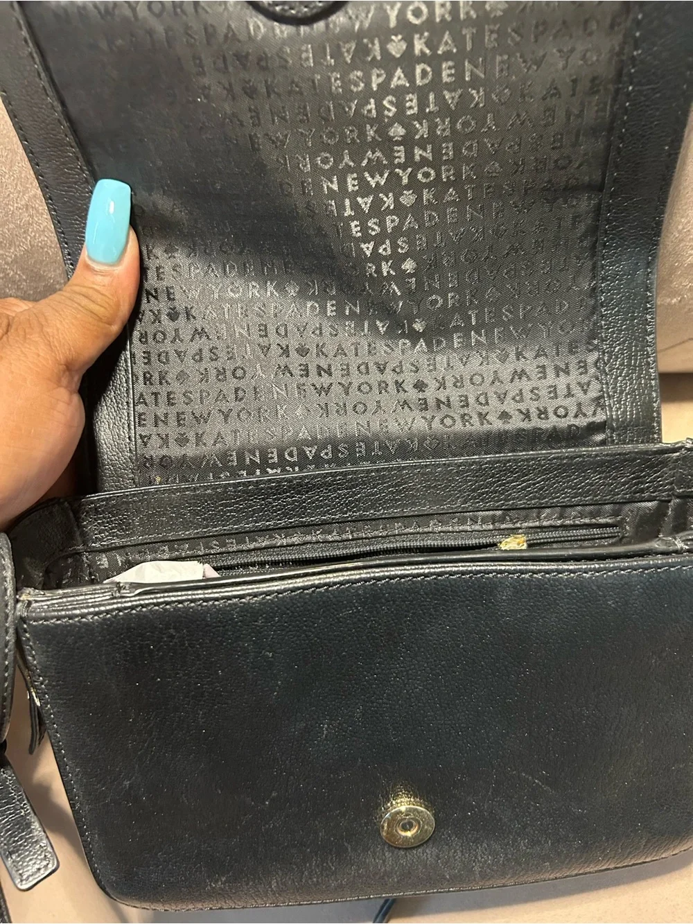 Kate Spade Black Leather Vikki Bailey Street Crossbody